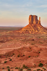 Scenic view of desert against sky