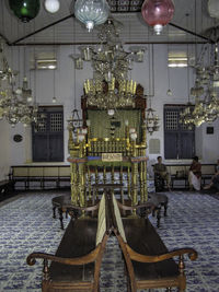 Illuminated chandelier hanging