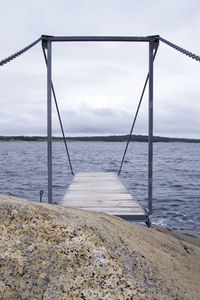 Pier over sea against sky