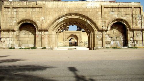 Empty entrance of historic building