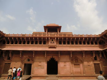 Low angle view of historic building against sky