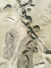 High angle view of sand