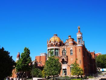 Historic building against clear blue sky