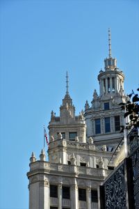 Low angle view of cathedral against blue sky