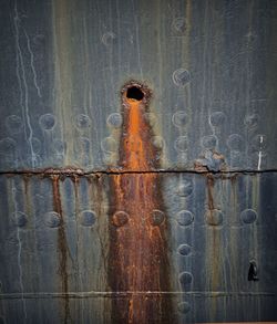 Full frame shot of rusty metal door