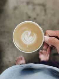 Coffee cup of cappuccino