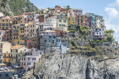 Aerial view of manarola in the cinque terre