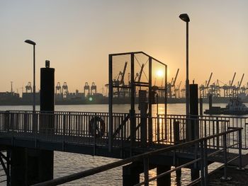 Hamburg harbour in november