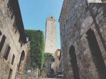 Low angle view of historical building against sky