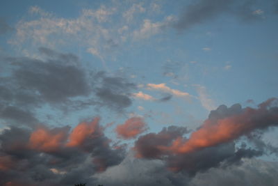 Low angle view of cloudy sky