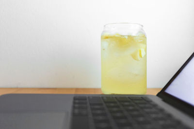 Close-up of drink on table