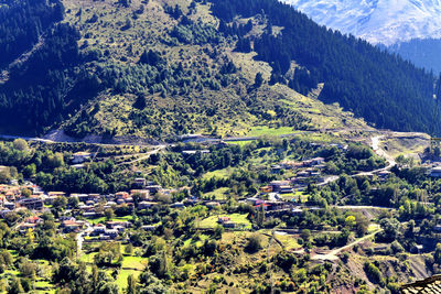 High angle view of valley