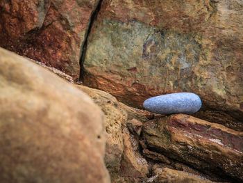 High angle view of rock
