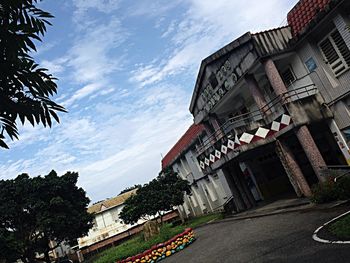 Low angle view of buildings against the sky