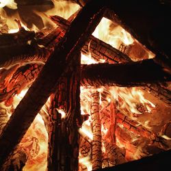 Low angle view of illuminated lit up at night