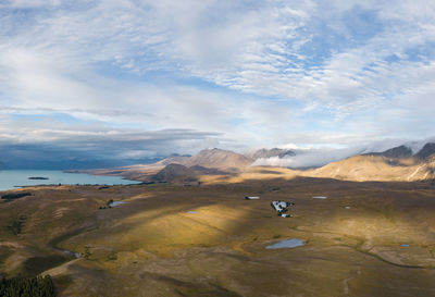 Aerial view of landscape against sky