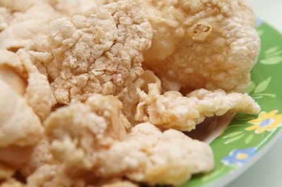 Close-up of bread in plate