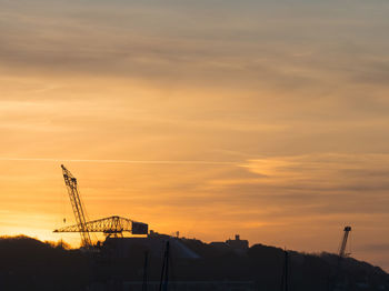 Silhouette tree against sky during sunset