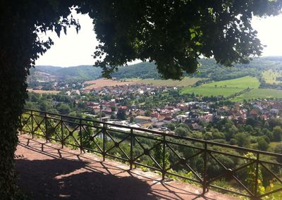View of town against sky