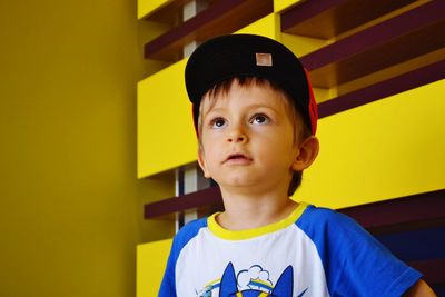 Portrait of boy looking at camera