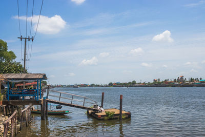 Scenic view of river against sky