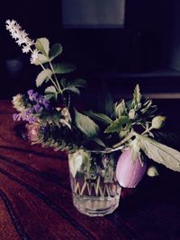 Close-up of flowers in vase on table