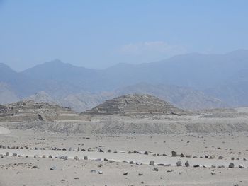 Scenic view of desert against sky