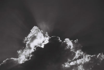 Low angle view of clouds in sky