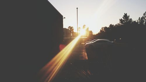 Sun shining through clouds