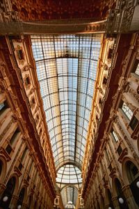 Low angle view of ceiling of shopping mall