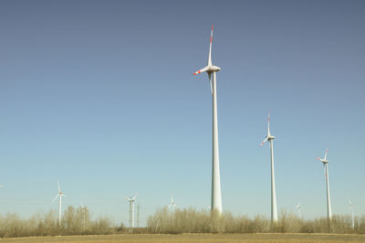 Wind mill farm, power turbine. renewable energy