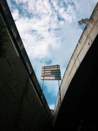 Low angle view of bridge against sky