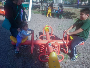 Children playing in playground