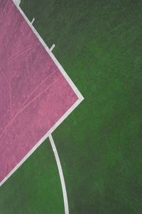 Colorful basketball court in the street in the city