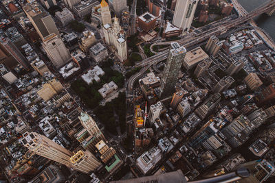 Aerial view of buildings in city