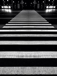 Illuminated road at night