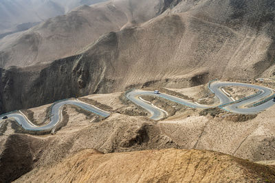 Winding roads in mountains