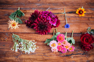 Close-up of flowers on table