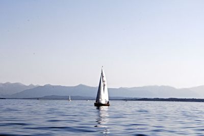 Boats sailing in sea