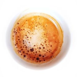 High angle view of coffee on white background