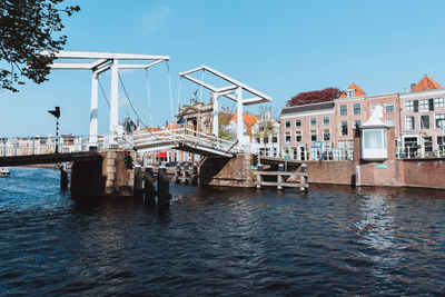 Bridge over river in city