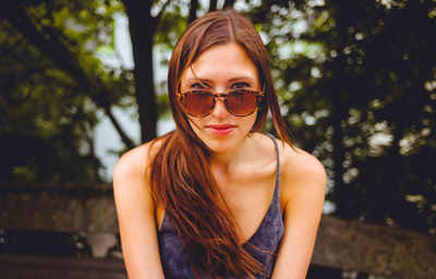 Portrait of smiling young woman