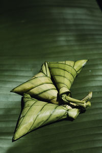 Rice dumpling or famously known as ketupat palas in malaysia during preparation of eid mubarak 