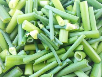 Full frame shot of chopped vegetables