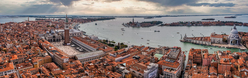 Aerial view of iconic san marco square