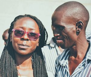 Portrait of smiling man wearing sunglasses