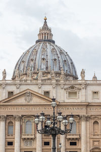 A detailed view of a famous cathedral's dome showcasing its historical architecture.