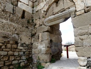 Stone wall of old building