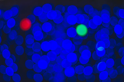 Defocused image of illuminated lights