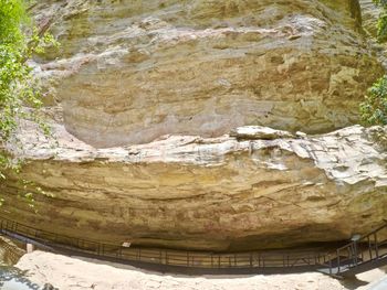 Close-up of rock formation in cave